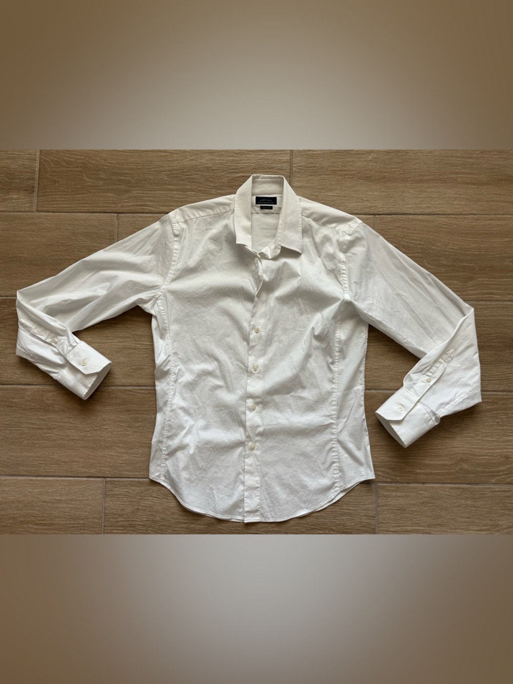 Basic Zara Man white button up long sleeve dress shirt XL superslim fit